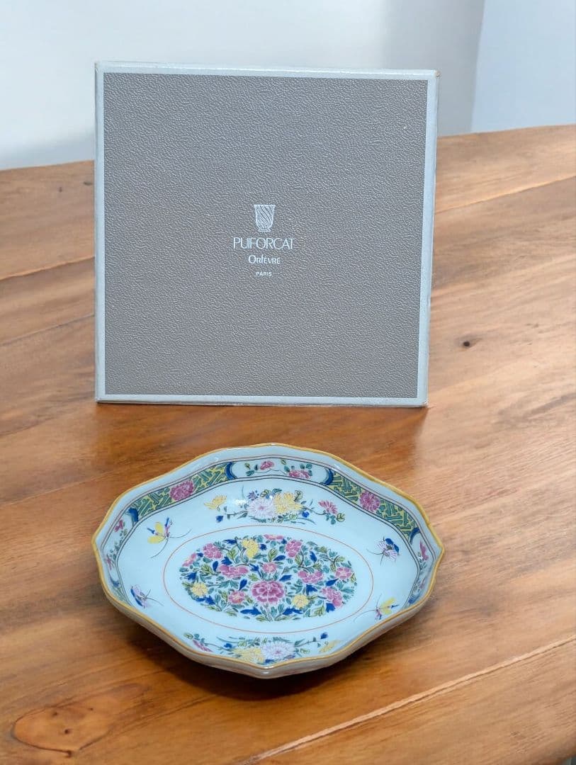 PUIFORCAT ピュイフォルカ　 花柄八角形小物皿 フランス製