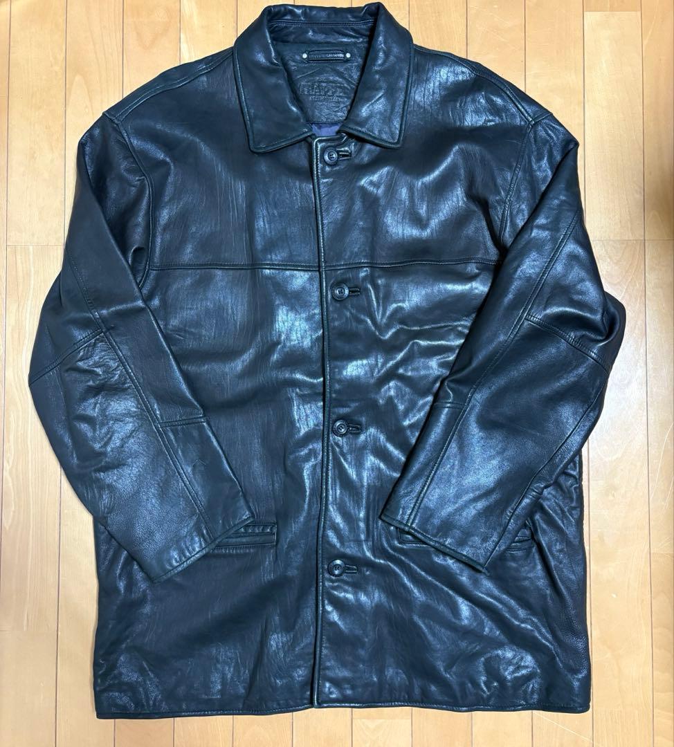 Euro vintage TRAPPER レザージャケット カーコート