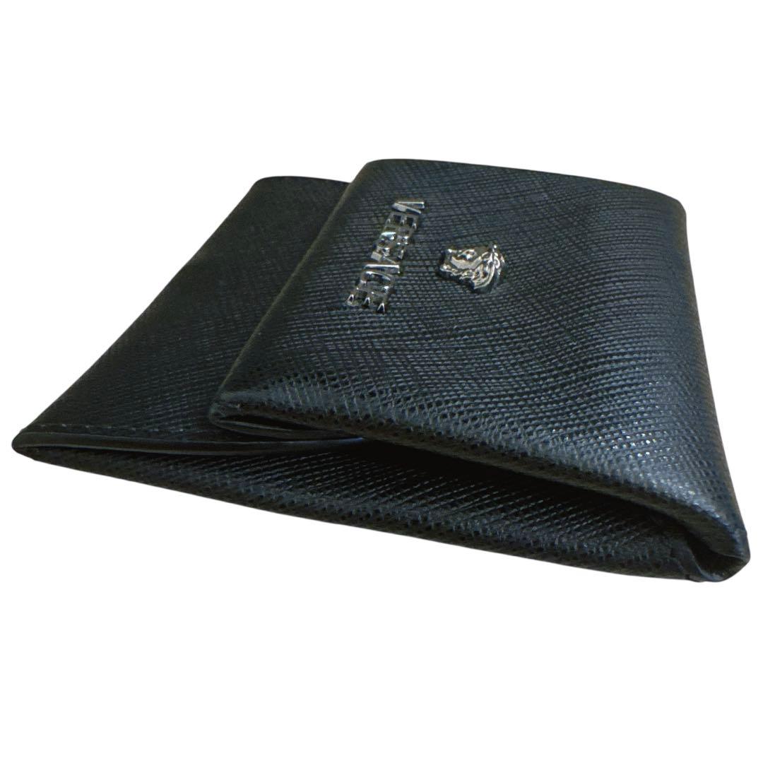 【極美品】VERSACE メデューサ ケース ブラック レザー 箱付き