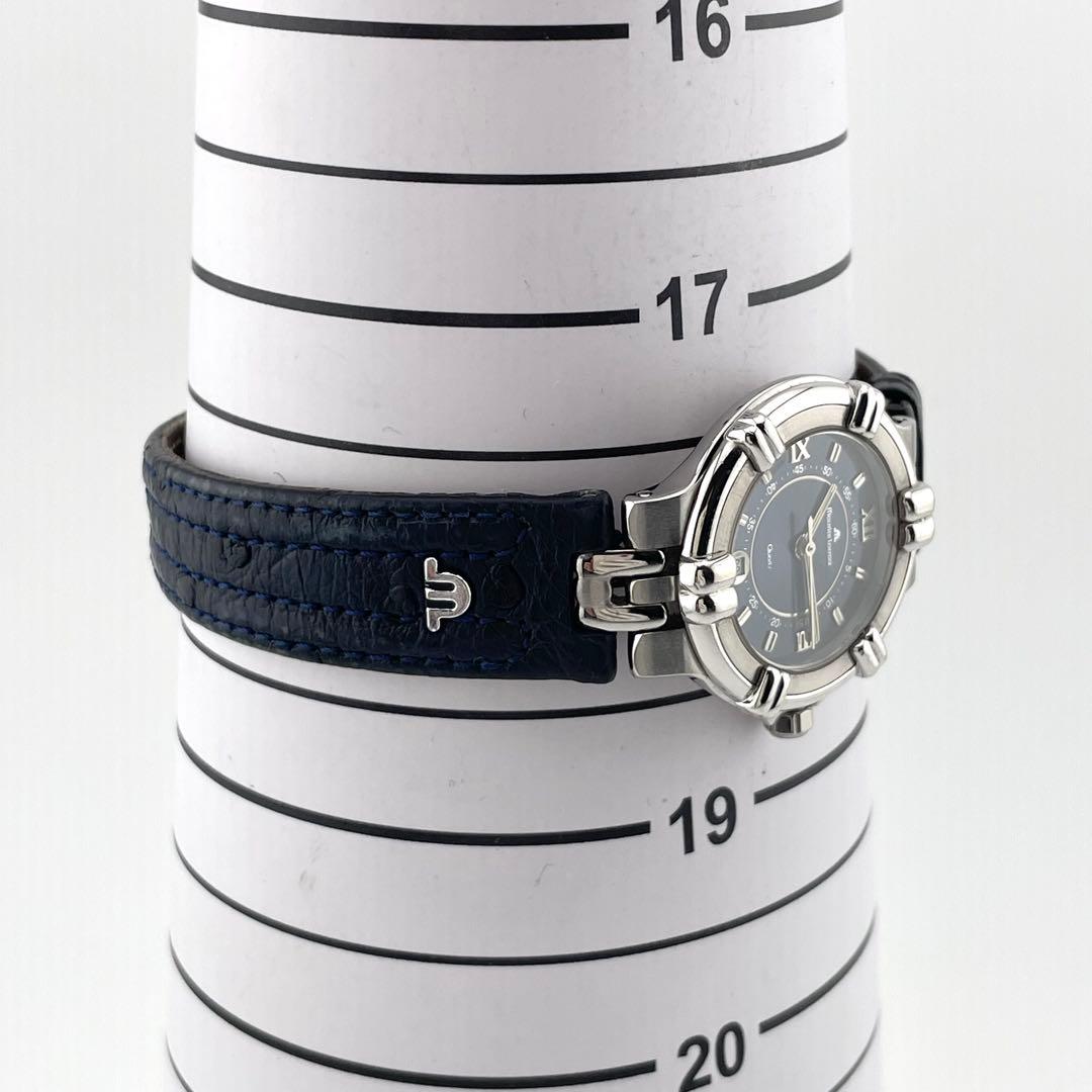 【稼働】モーリスラクロア　カリプソ　デイト　腕時計　青文字盤　ローマン　純正