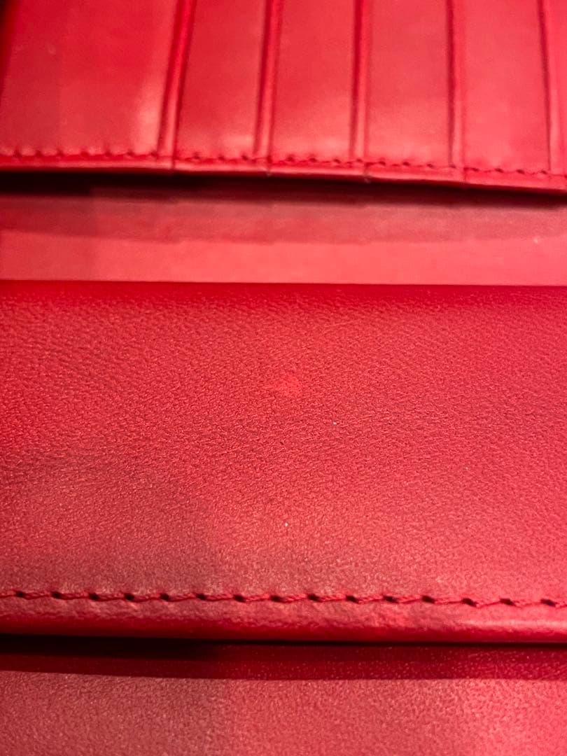 美品Whitehouse Cox 三つ折り財布 ネイビー/レッド