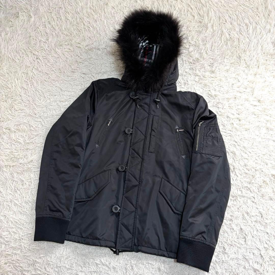 17160✨Y2K バーバリーブラックレーベル L チェック ファージャケット