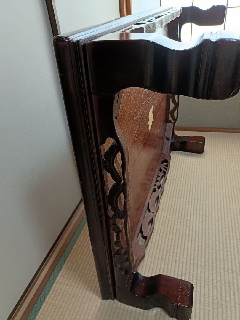 座卓　和室　ローテーブル　天然木化粧合板　年代物　昭和期　レトロ　アンティーク