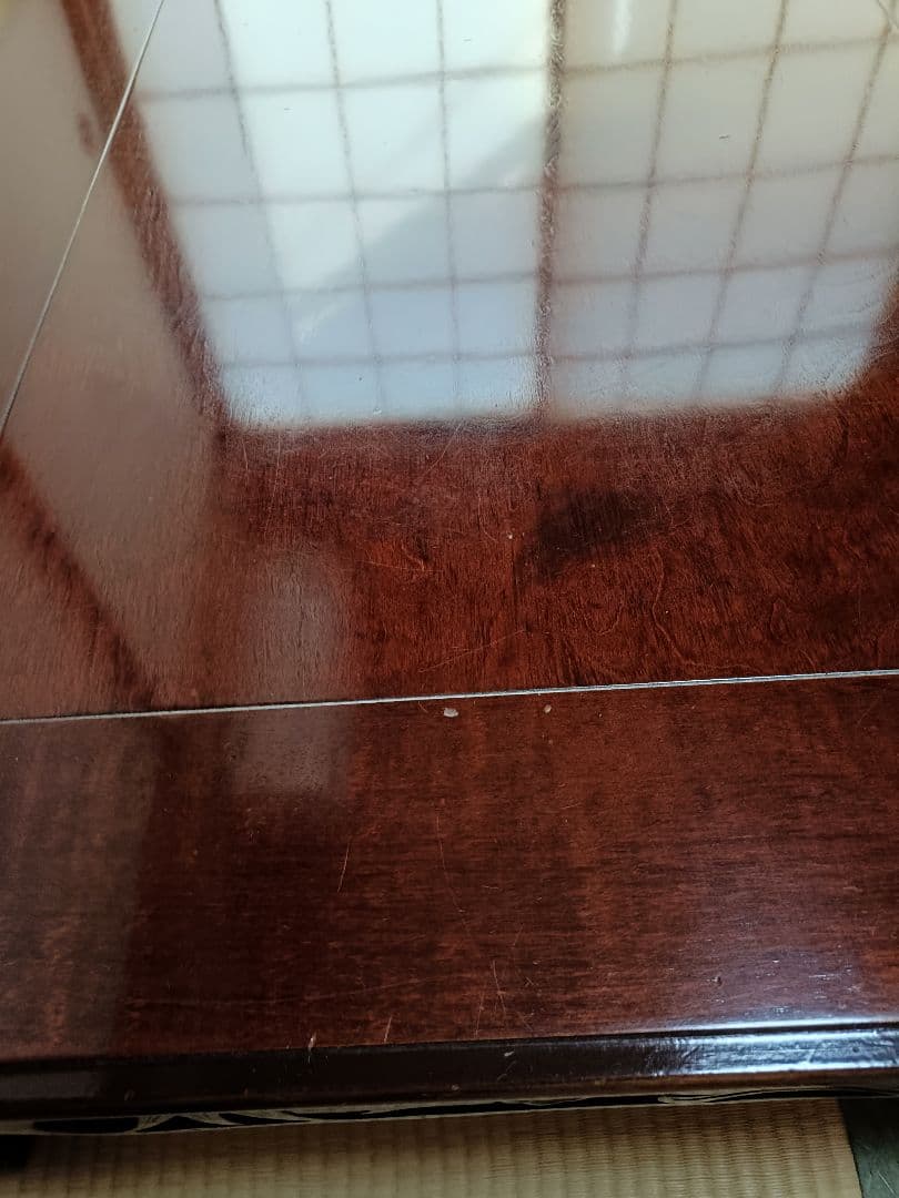 座卓　和室　ローテーブル　天然木化粧合板　年代物　昭和期　レトロ　アンティーク