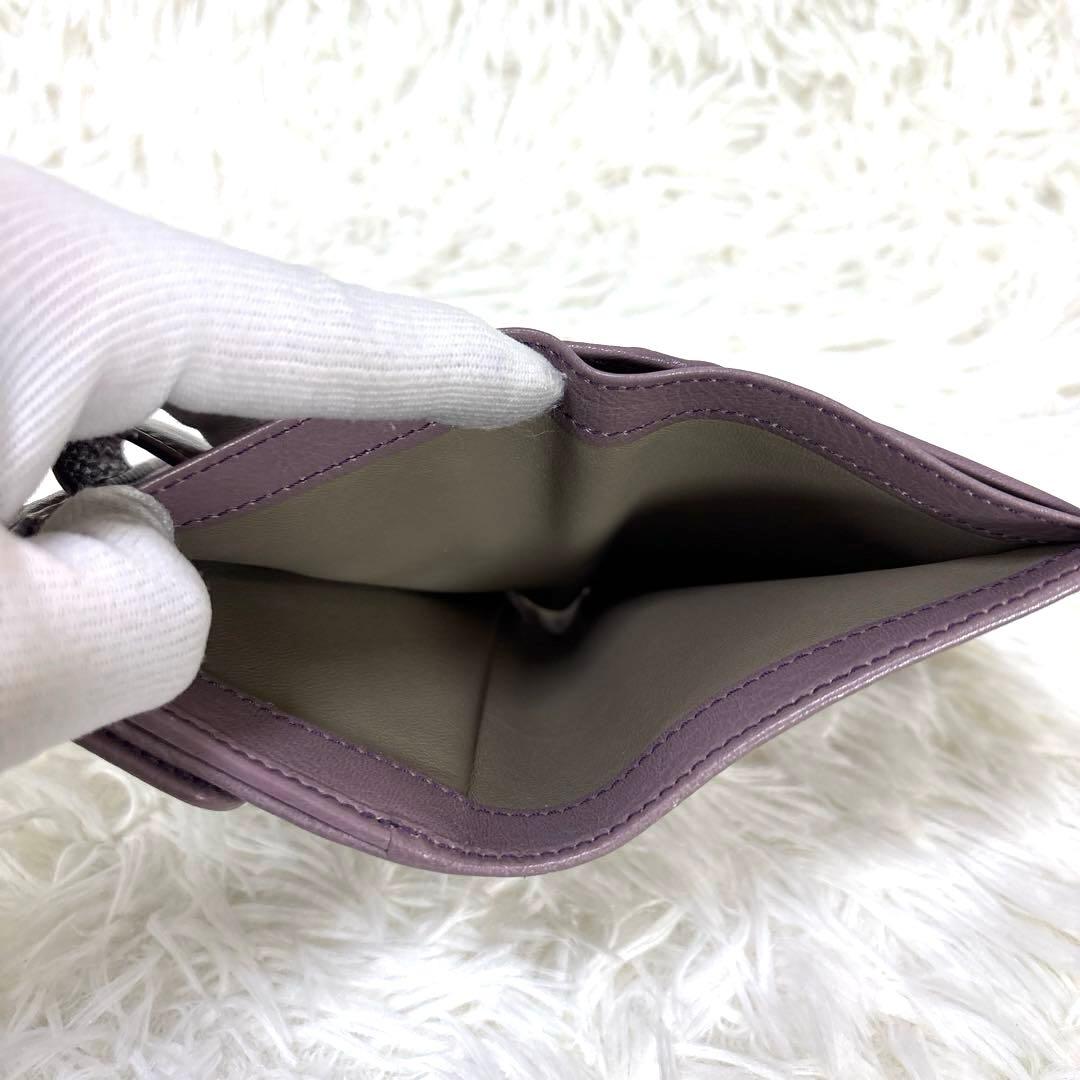 美品✨現行人気カラー　HIROFU センプレ　折財布　モーブ　ソフトバケッタ