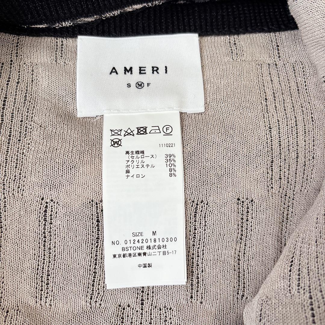 トップス AMERI MANY WAY JACQUARD SHORT KNIT TOP
