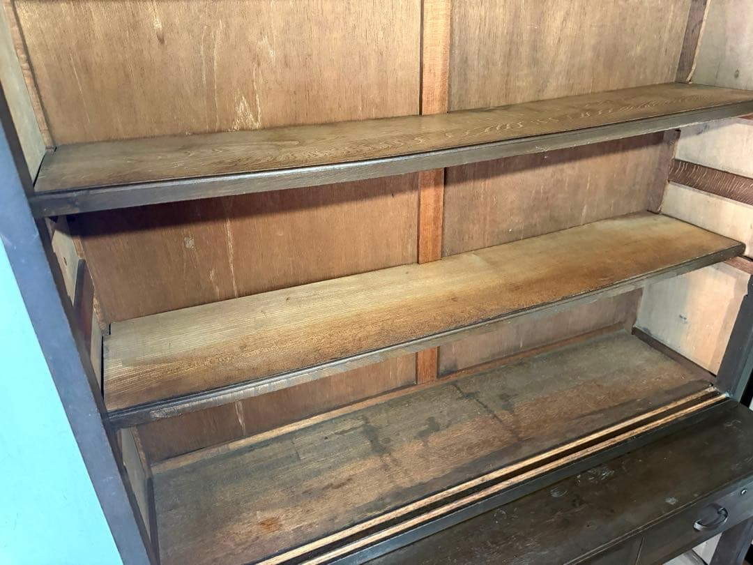 古家具 ガラス引戸 水屋箪笥