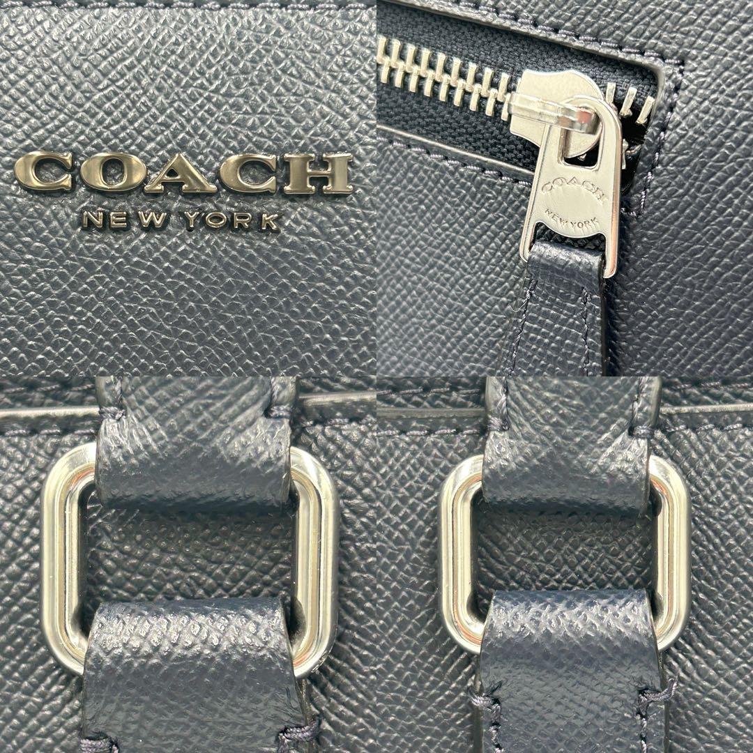 ☆美品☆【COACH】ベケット トートバッグ レザー ビジネス ネイビー
