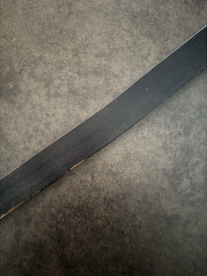 エヴィス ど根性ベルト レザーベルト 黒 ブラック EVISU