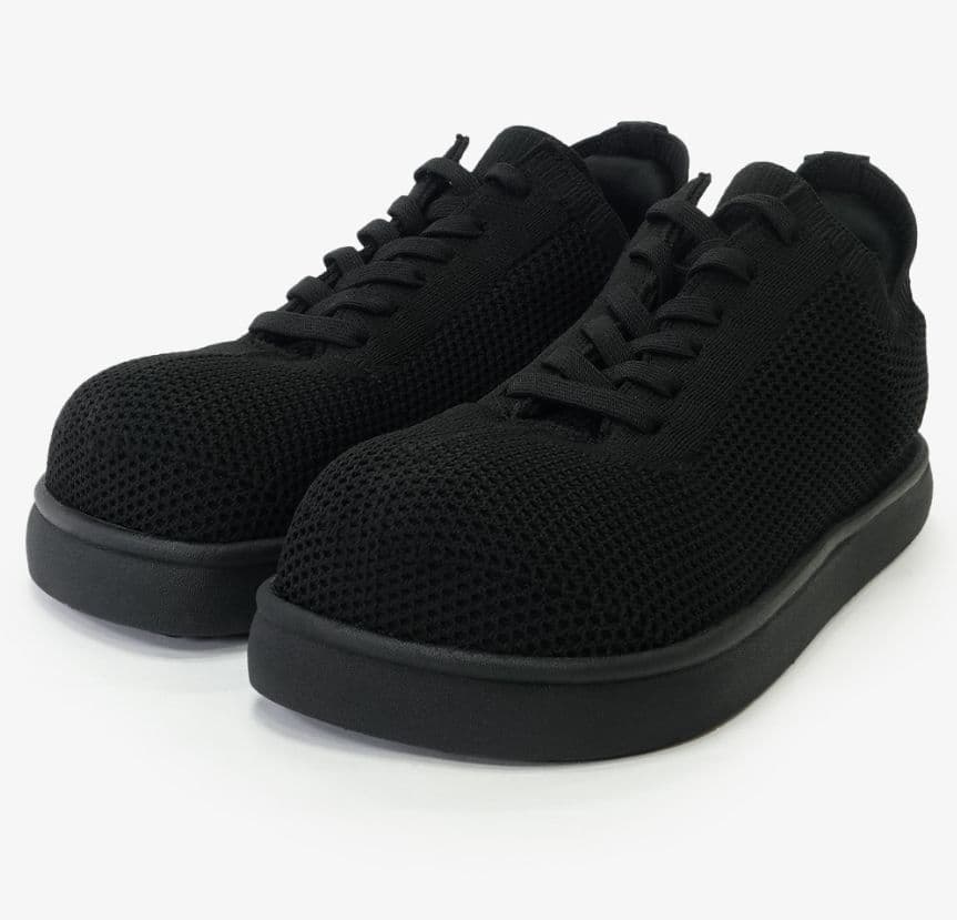 Racbakiソフトスニーカーライト ワイド ブラック/ブラック　L