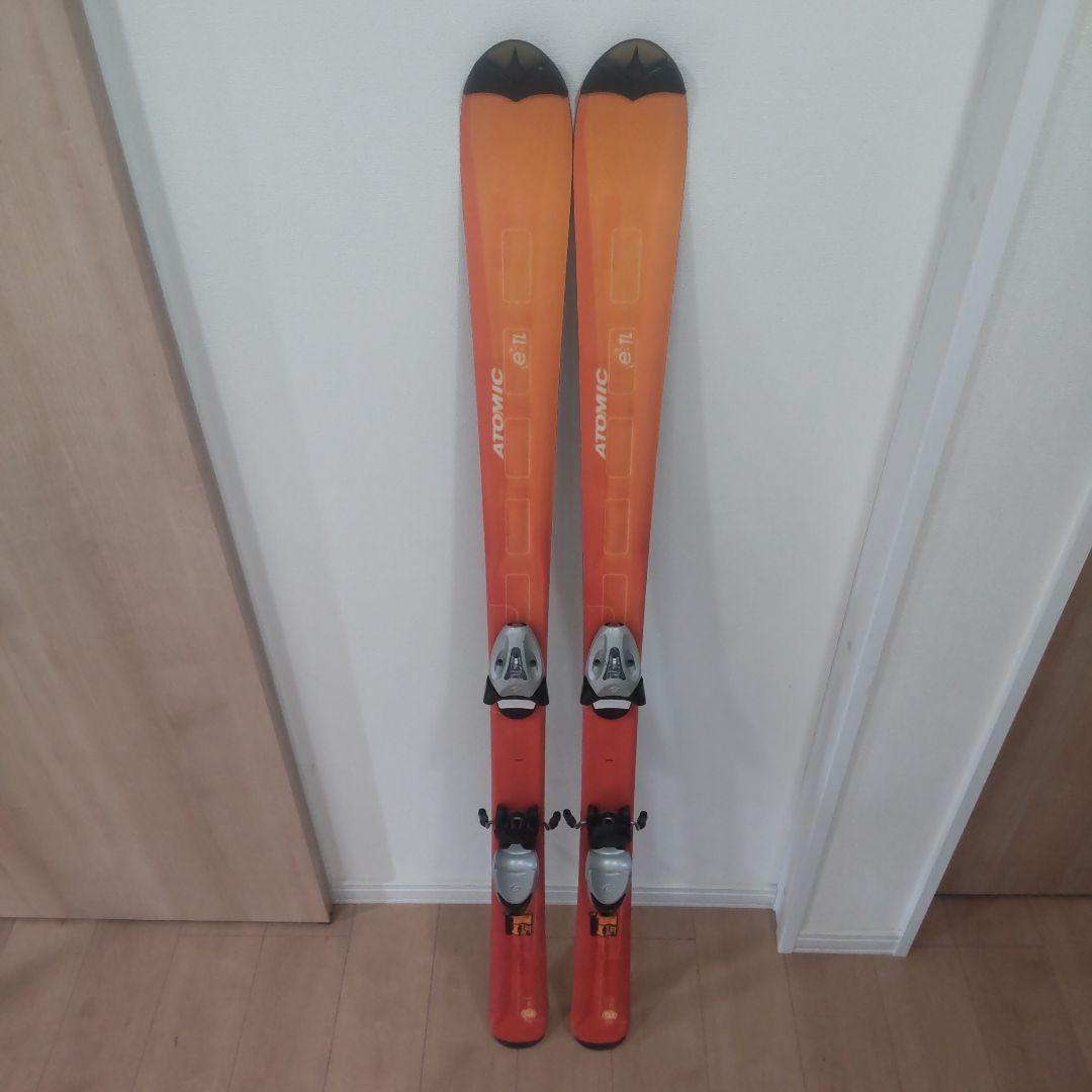 Atomic スキー板 １４８cm オレンジ色 バインディング付き