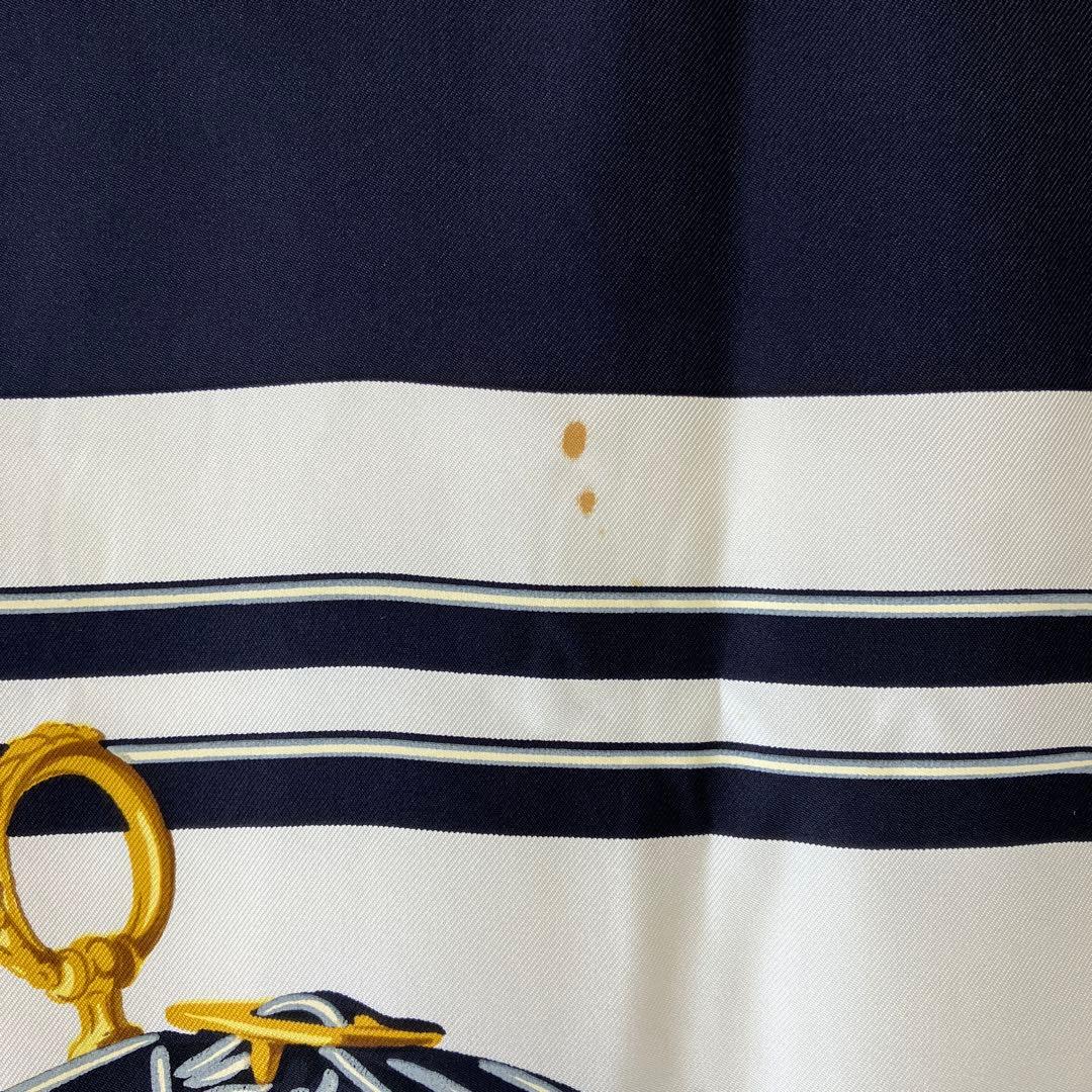 HERMES　エルメス　スカーフ　カレ90　式典用馬勒　4324