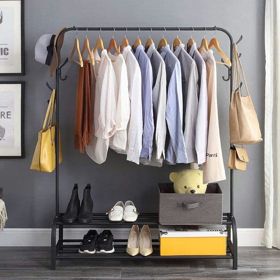 ハンガーラックパイプハンガーラック物干しスタンドコート掛け 衣類収納9