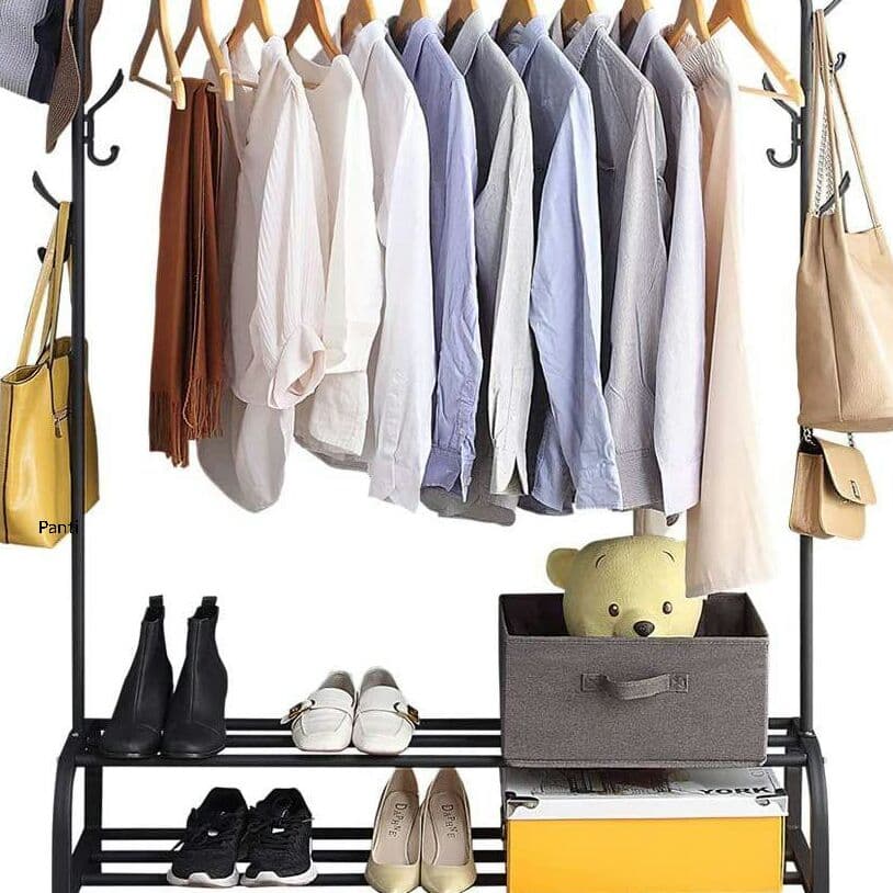 ハンガーラックパイプハンガーラック物干しスタンドコート掛け 衣類収納9