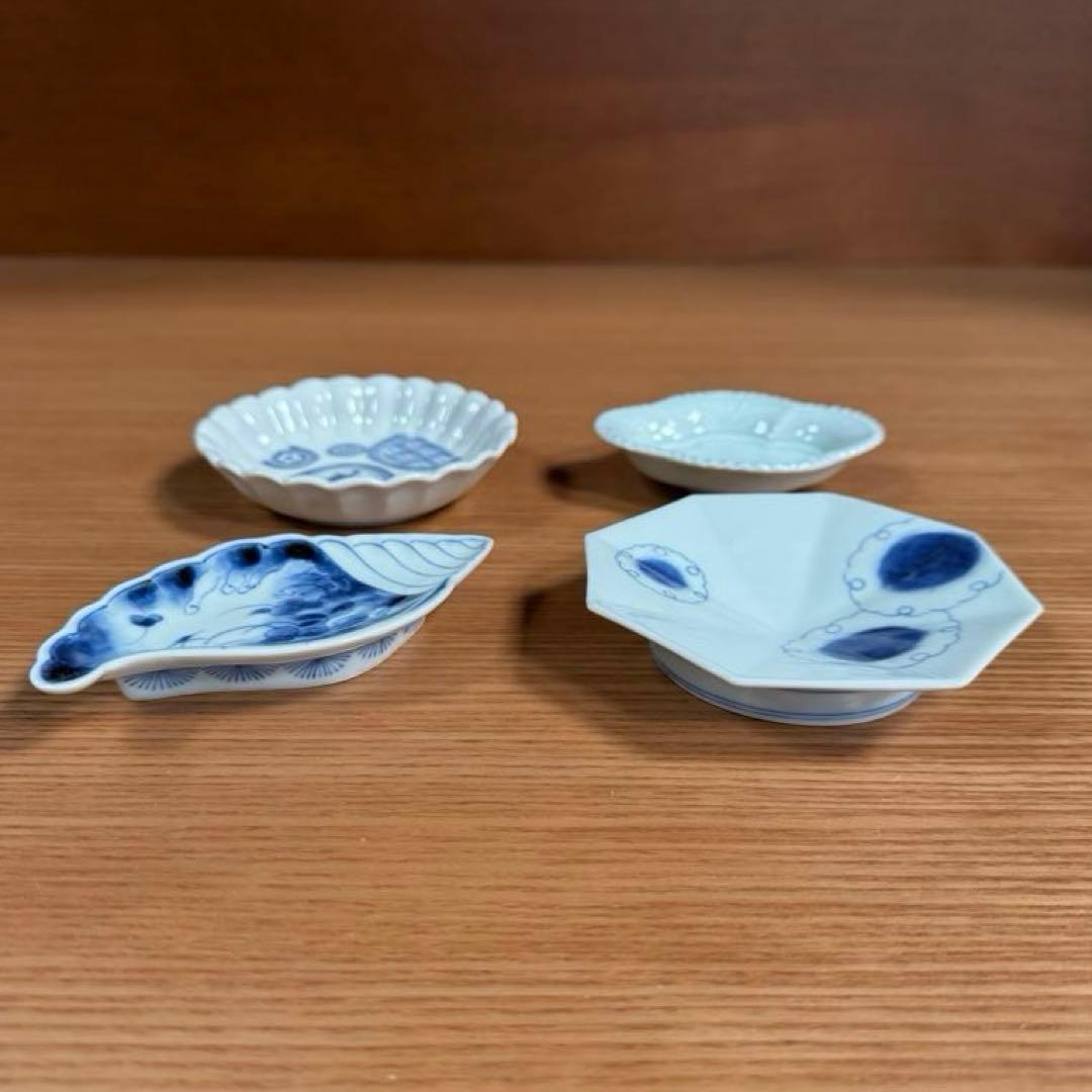 有田焼 李荘窯 手塩皿 4枚セット☆ 豆皿 小皿