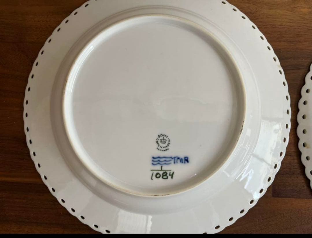 ロイヤルコペンハーゲン⭐︎ ブルーフルーテッドフルレースプレート 25cm未使用品