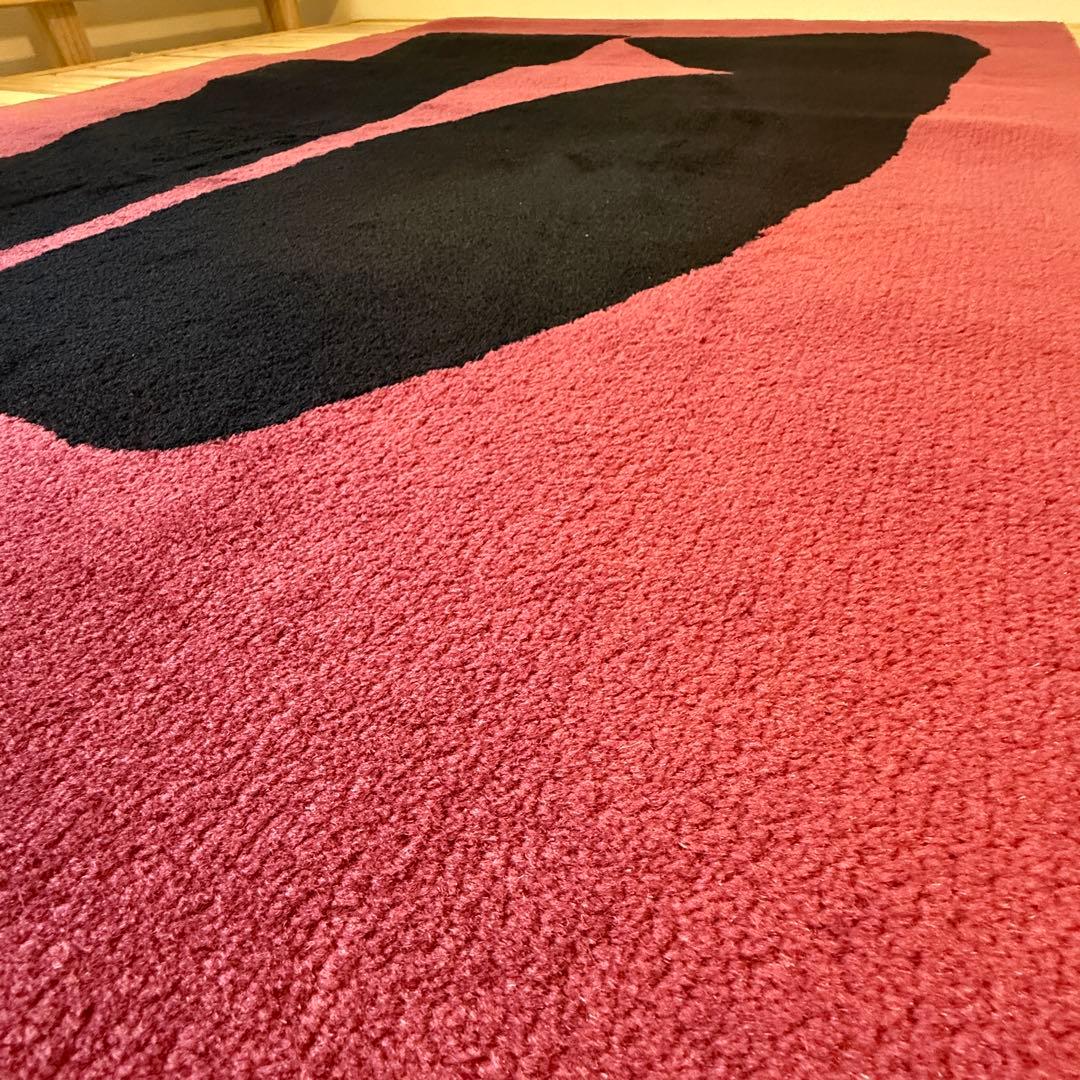 IDÉE イデー ヴィンテージラグ ワインレッド 抽象柄 総柄 178×120