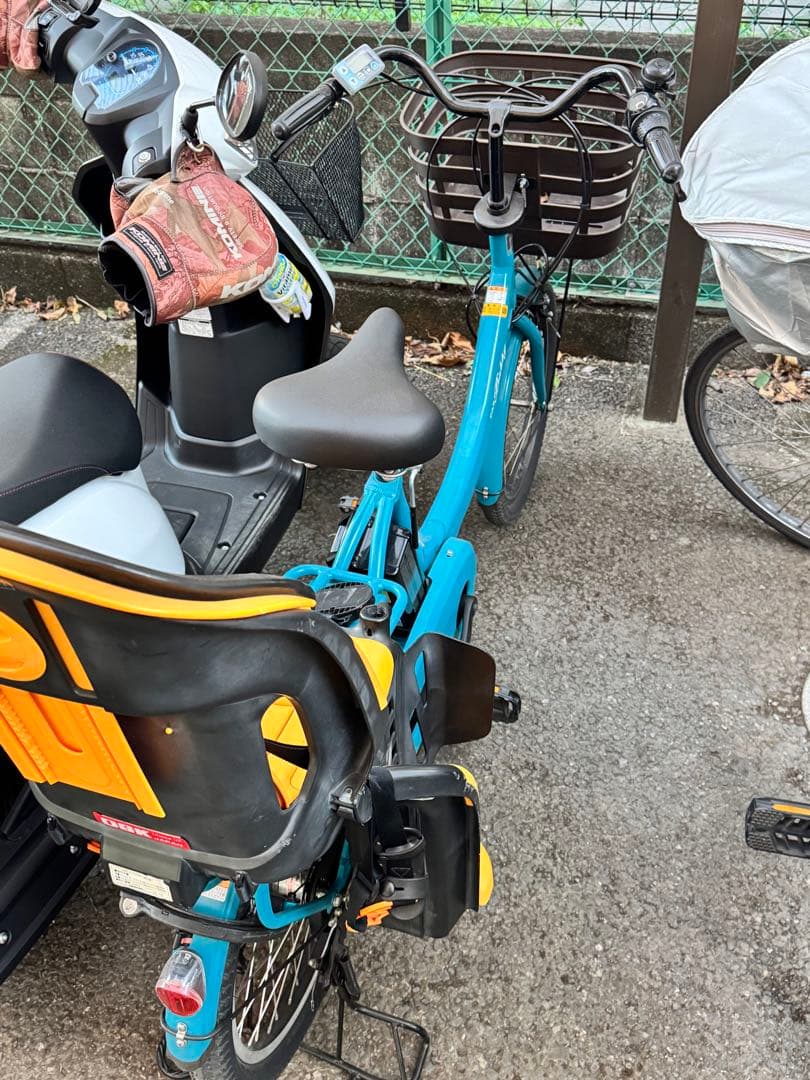 Pas babby 電動アシスト自転車 青 バスケット付き