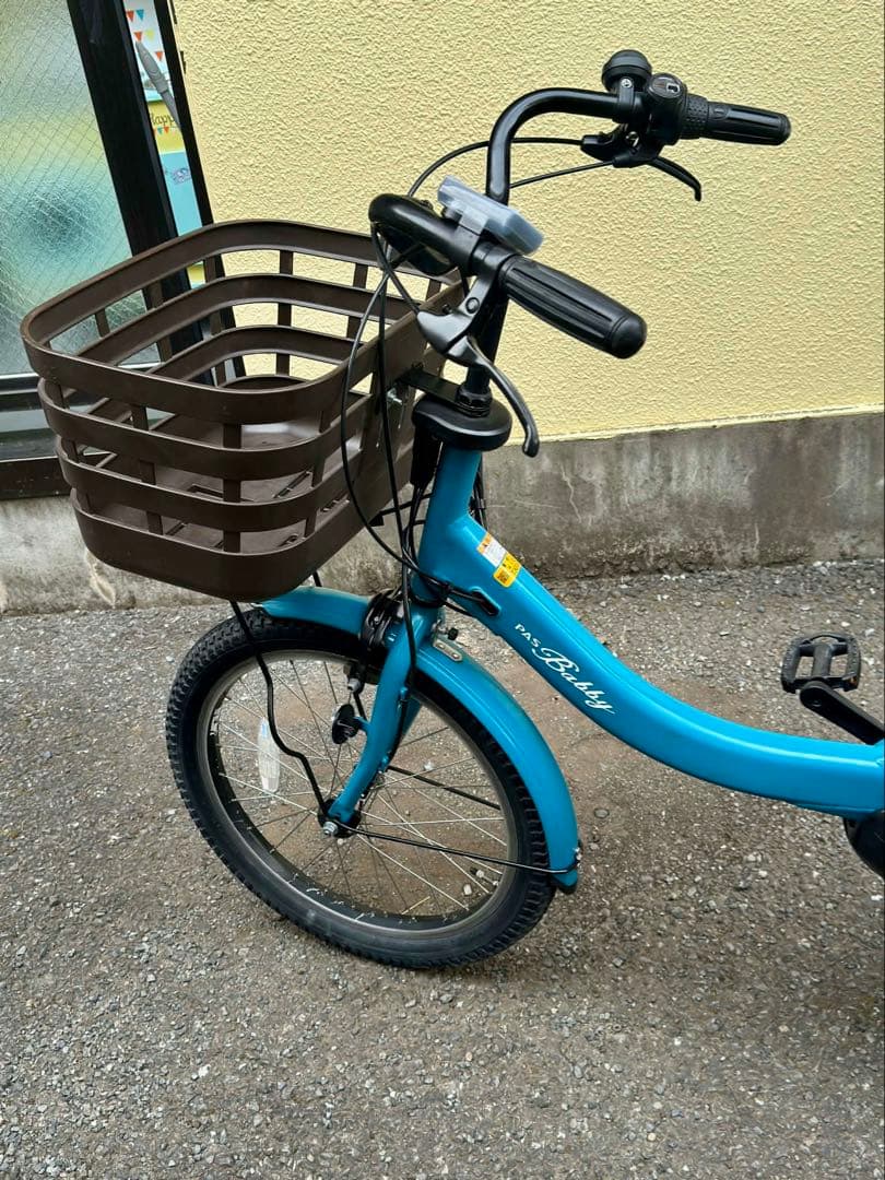 Pas babby 電動アシスト自転車 青 バスケット付き