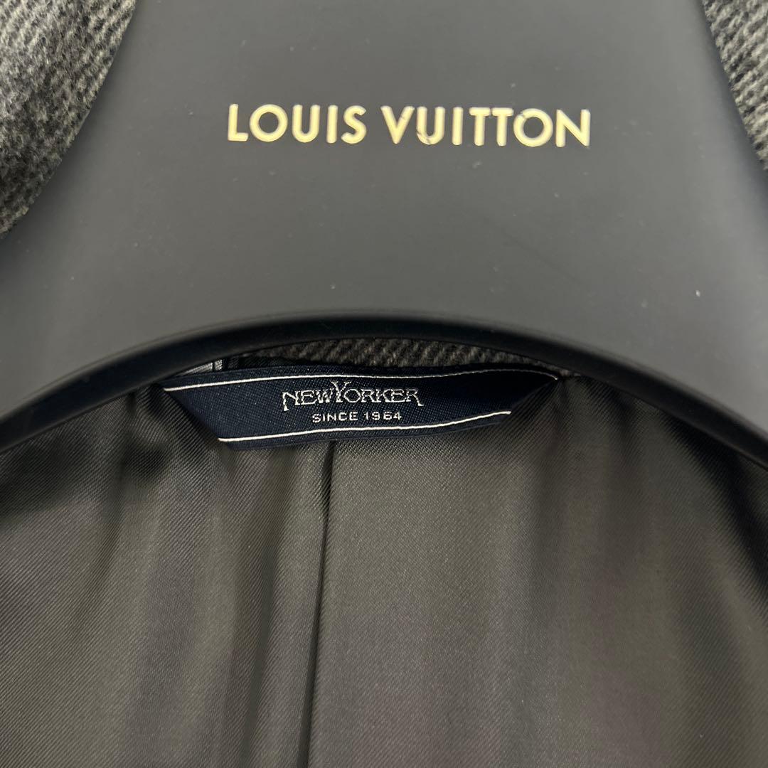 定価8万程　美品　ニューヨーカー　カシミヤ スタンドカラー　ロングコート 牛革