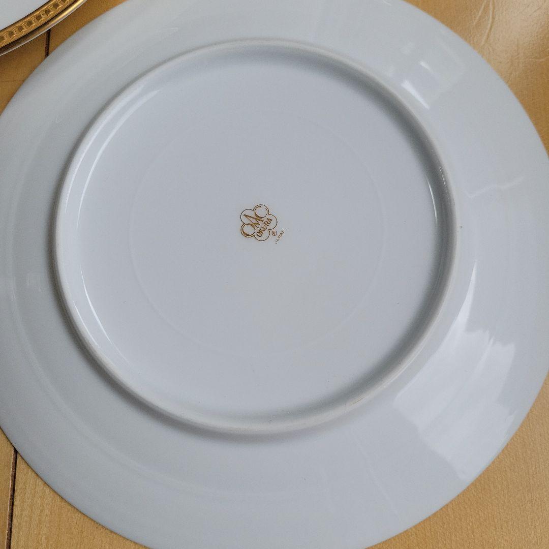 大倉陶園⑧クラウンエンボス　デザート皿5枚セット