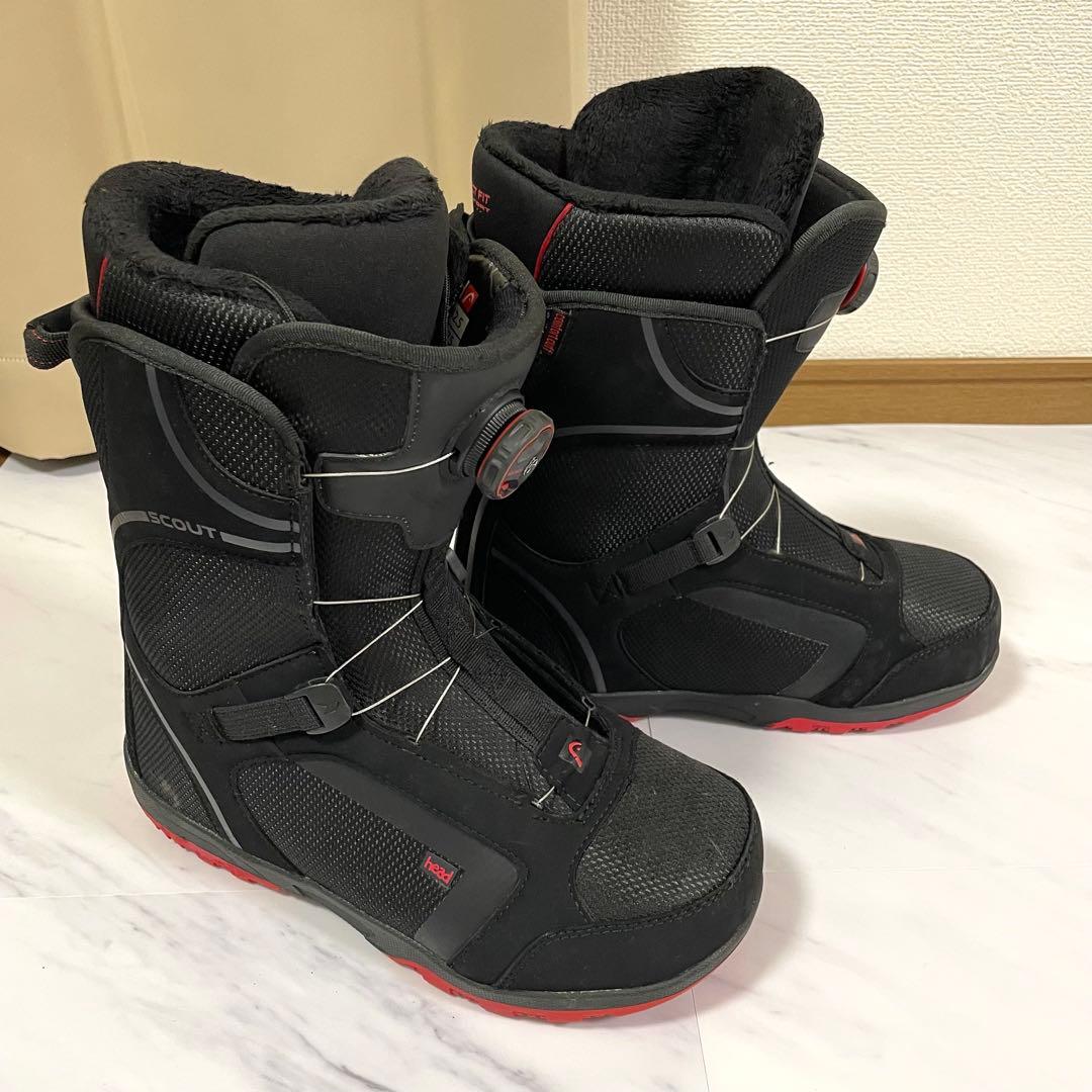 HEAD スノーボードブーツ　SCOUT ボア　27.5cmブラック/レッド