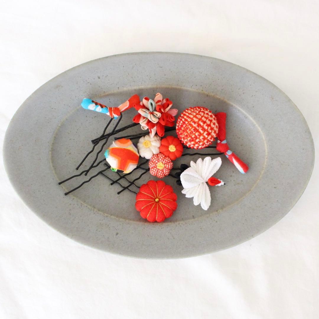 【専用】181.髪飾り 鶴 花 りぼん 着物 子供 七五三