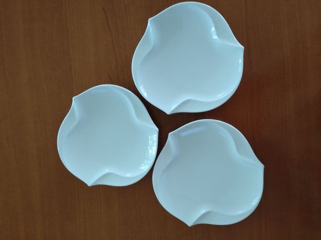 【美品】マイセン 波の戯れ　ホワイトディッシュ3枚セット