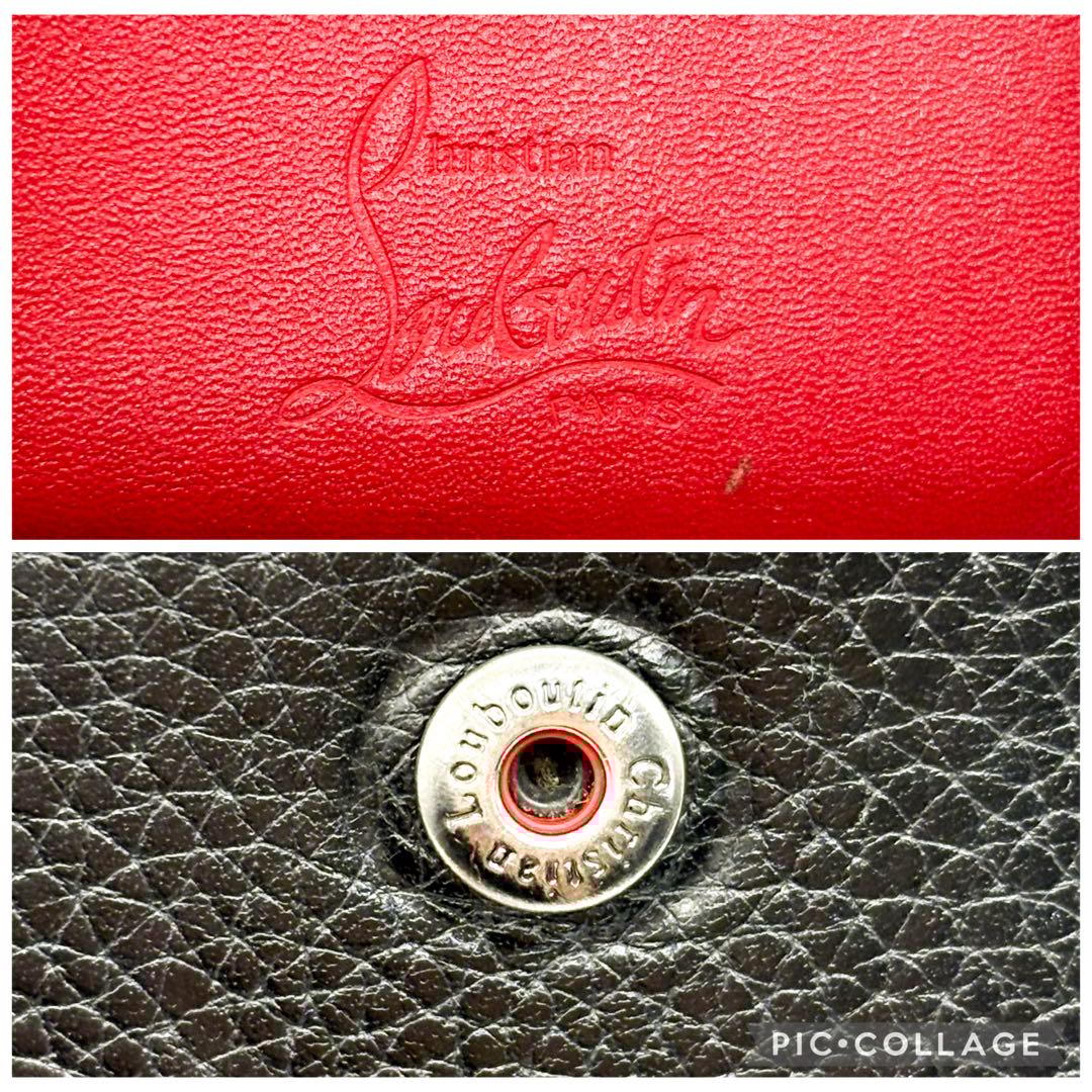 クリスチャン ルブタン パロマ 2つ折り 財布 レッド✖️ブラック