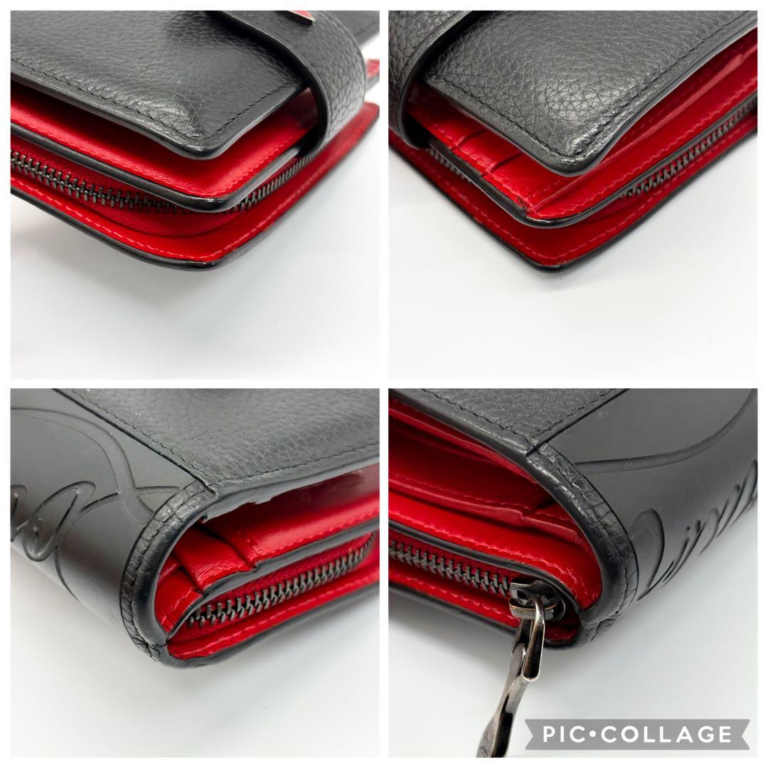 クリスチャン ルブタン パロマ 2つ折り 財布 レッド✖️ブラック