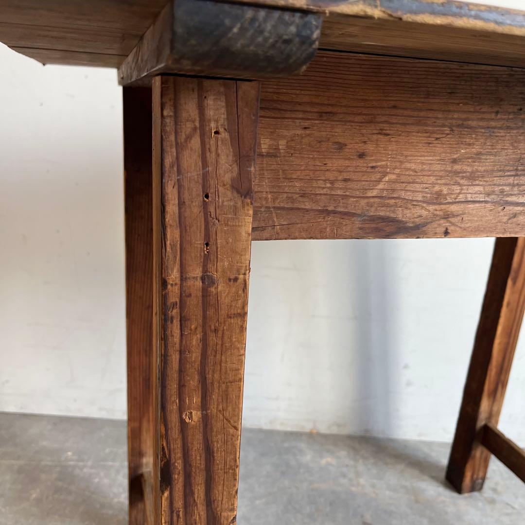 アンティーク 平机 テーブル 展示台 無垢材 レトロ z650