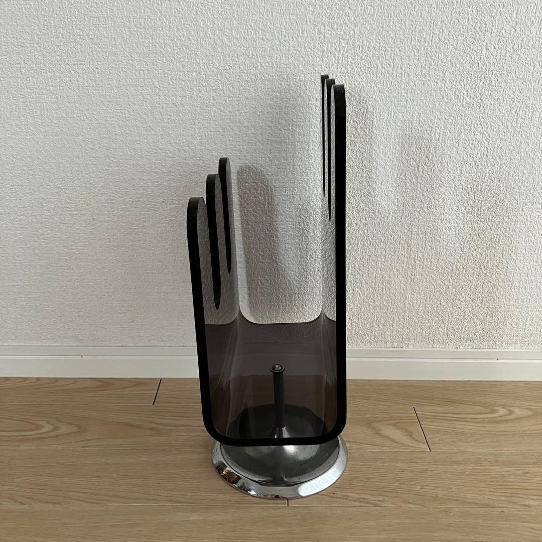 ヴィンテージ　アクリル　マガジンラック　スリッパラック