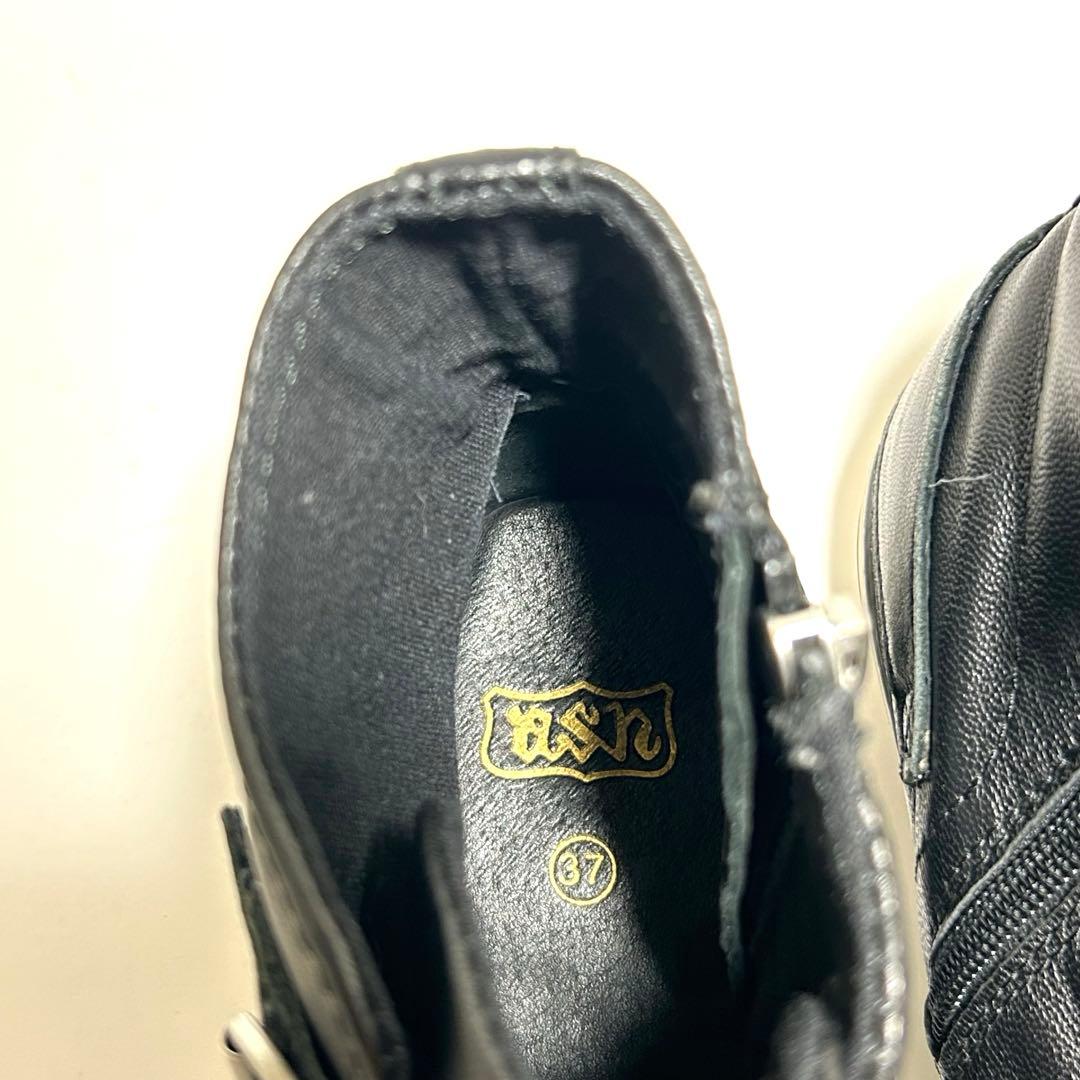 美品☆ASH アッシュ スニーカー ハイカット ベルト ジップ 37 23.5