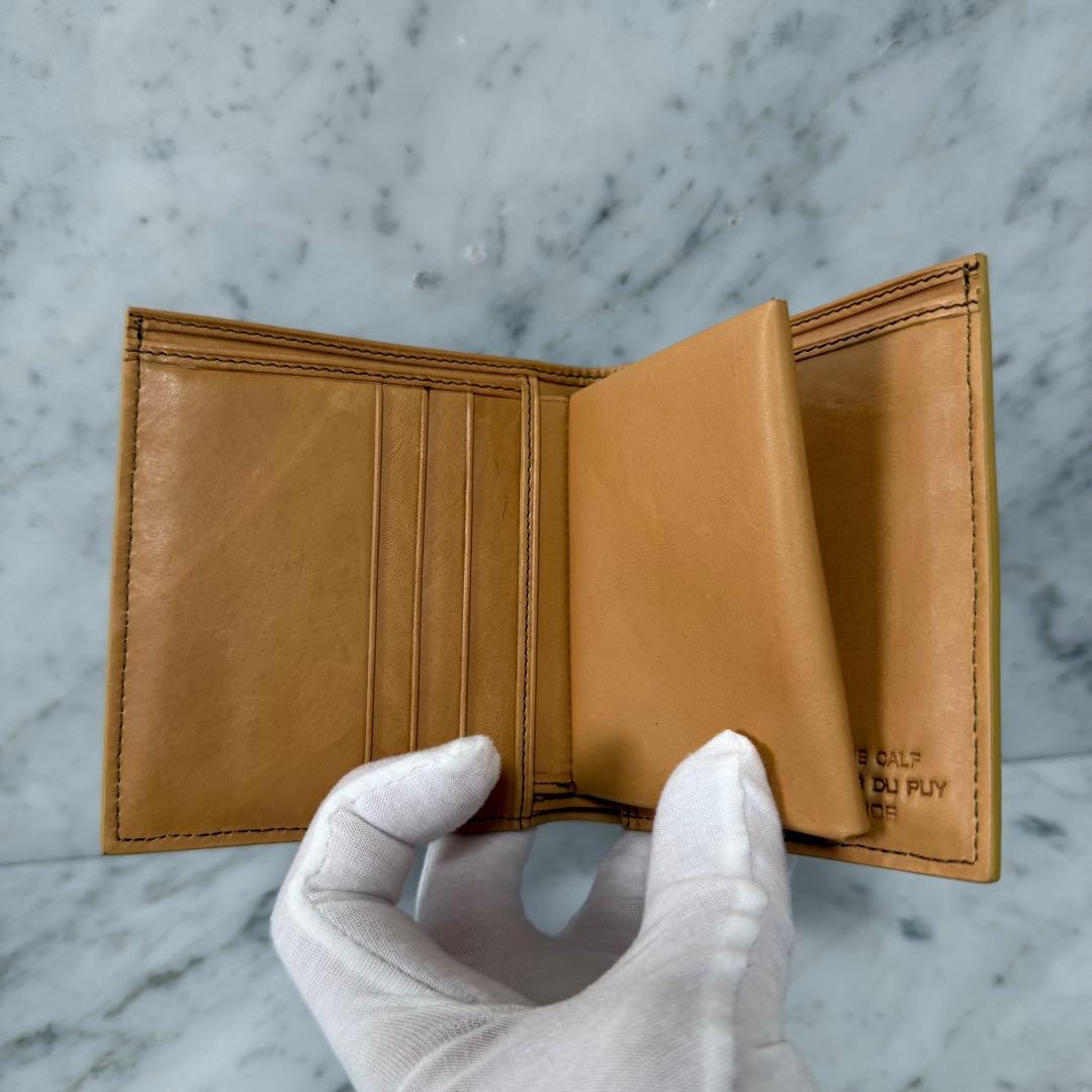 新品 未使用 フランス製 コノリー＆デュプイレザーウォレット 二つ折り財布 本革