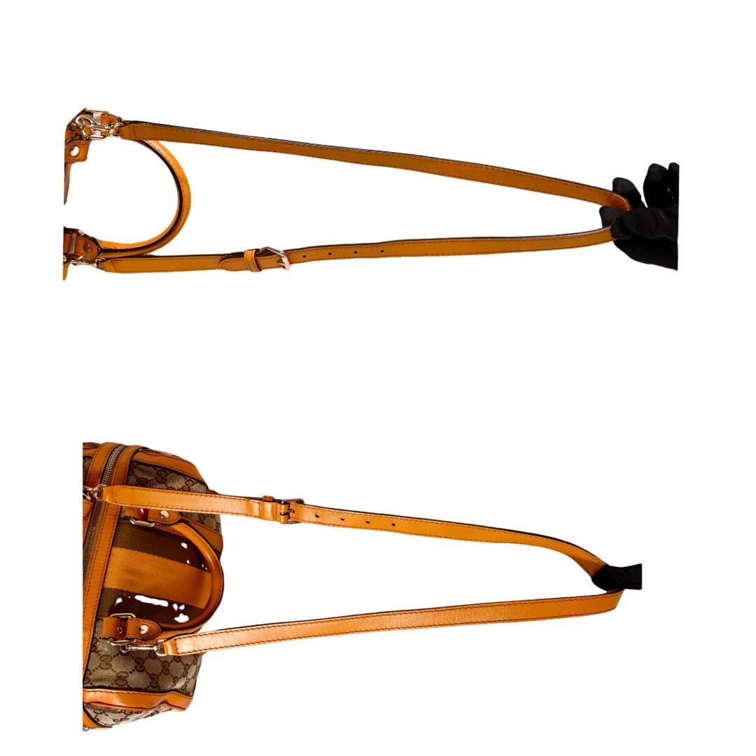 GUCCI グッチ　GGキャンバス　ボストンバッグ　２way　シェリーライン