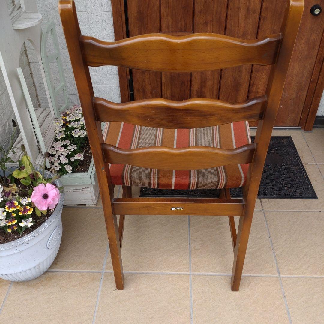 カリモク　アンティーク 木製チェア 2脚セット