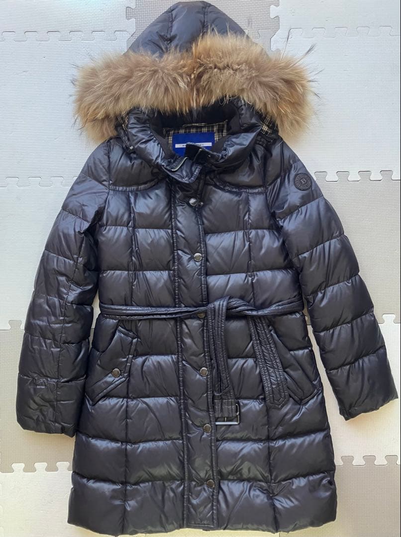 最終値下げ【美品】バーバリー　ブルーレベル　ダウンジャケット　黒