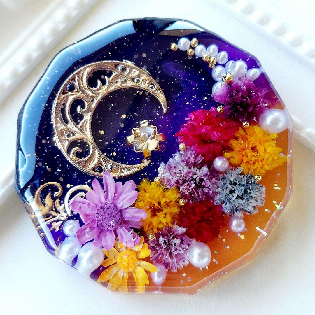 【1632】レジン　ハロウィン　ヘアゴム　ポニーフック　ブロ―チ　ハンドメイド