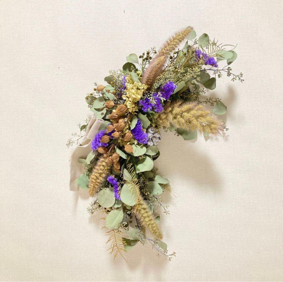 ポポラスベリー三ケ月スワッグ　ドライフラワー