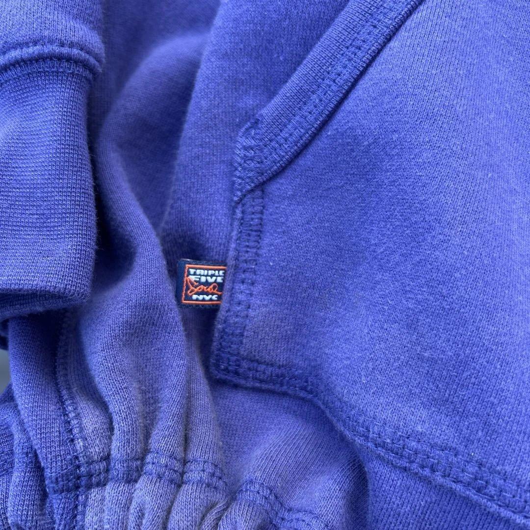 ドローコード付き 00s 555SOUL ジップパーカー フェルト パープル