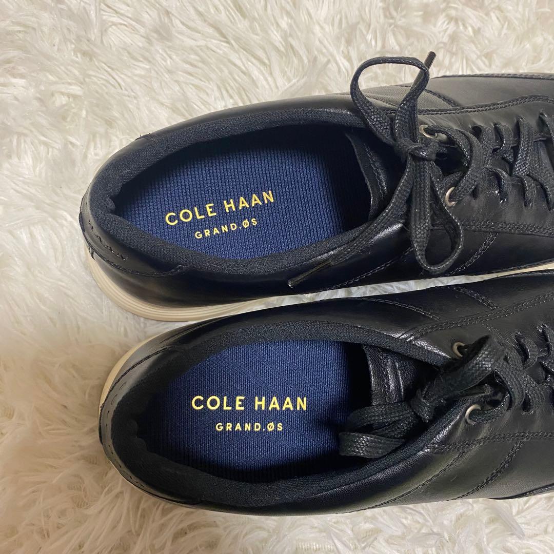 ✨定3.2万✨コールハーングランドクロスコートランナーmensレザースニーカー黒