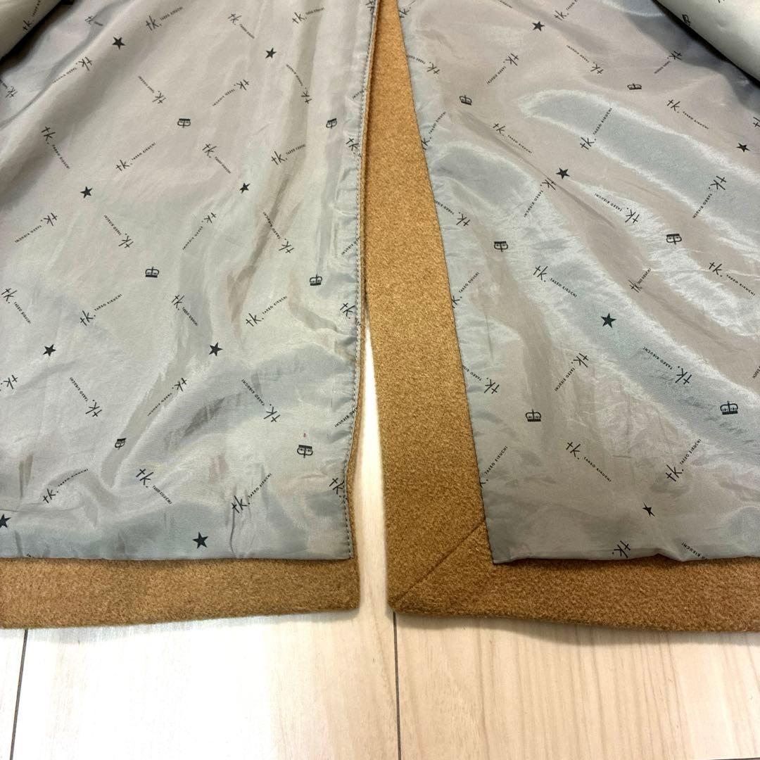 ２８日迄特価イタリア製ウール混タケオキクチシングルブレストチェスターコート XL