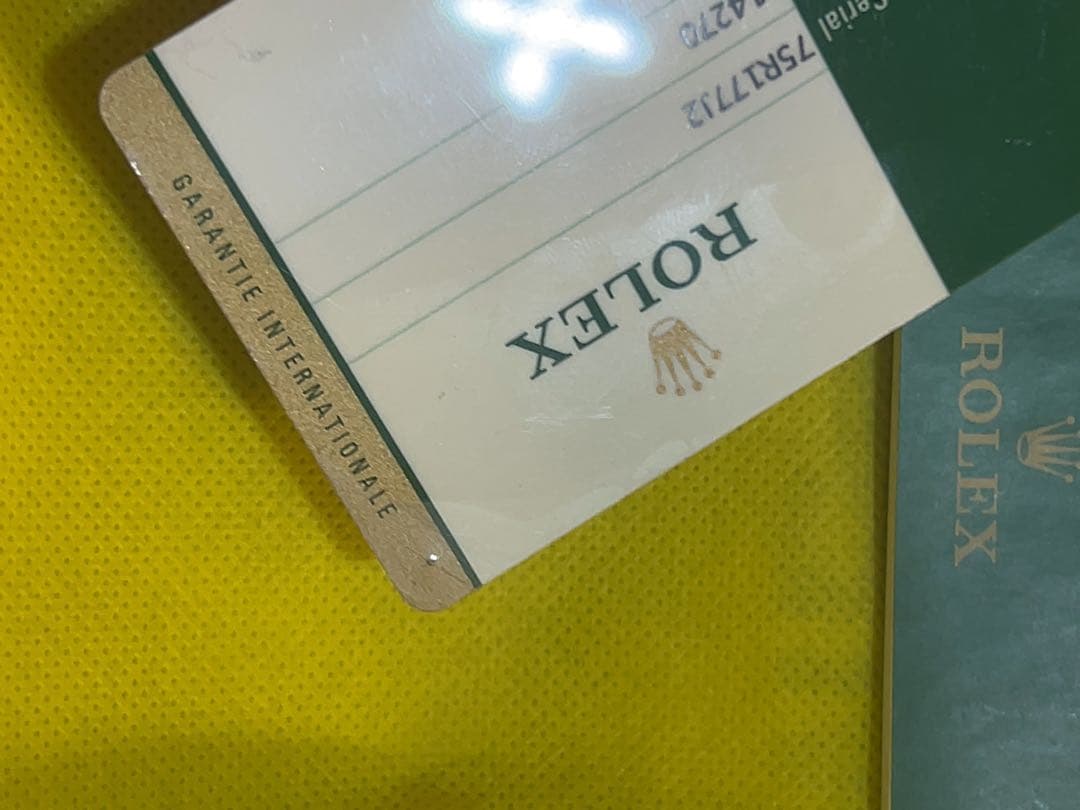 ロレックス　ギャランティー　　保証書　214270 75R177J2 ROLEX