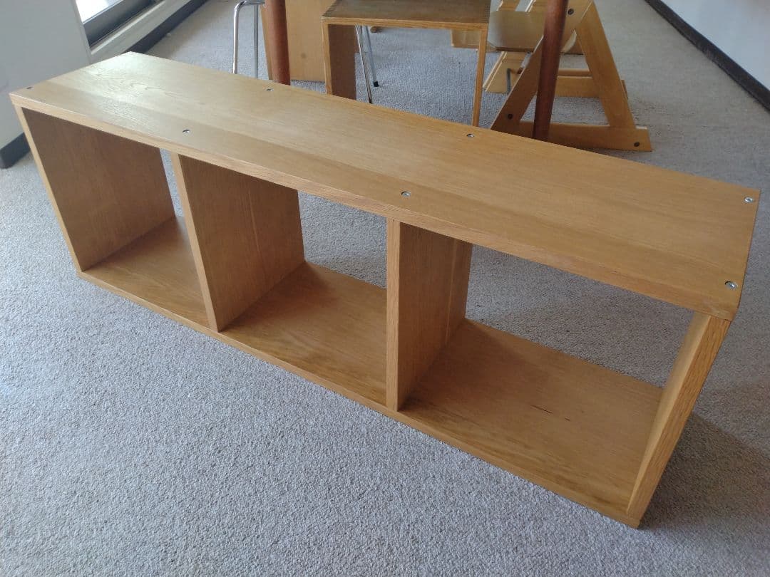 【美品】MUJI無印良品 スタッキングシェルフオーク材3段/チェストハーフ×2