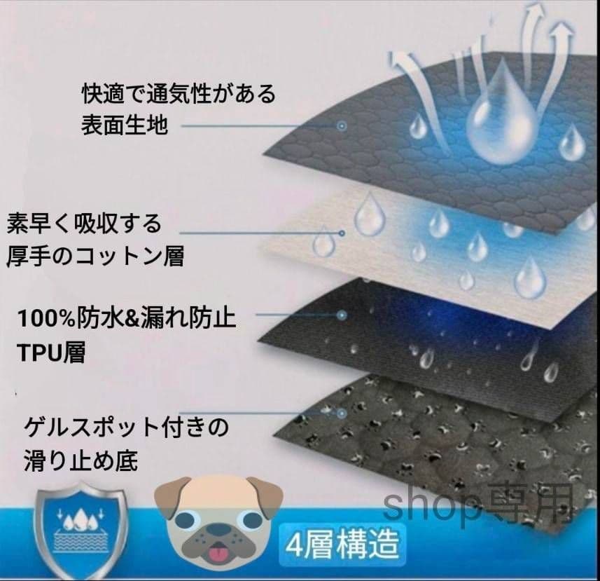 グレー2枚 洗える ペットマット ペットシーツ トイレシート 防水 犬 猫