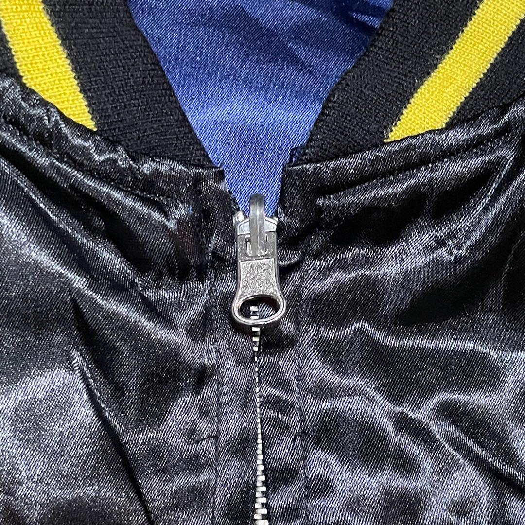 【SALE】90sスカジャン 沖縄マップ シーサー 鷹 虎 龍 刺繍