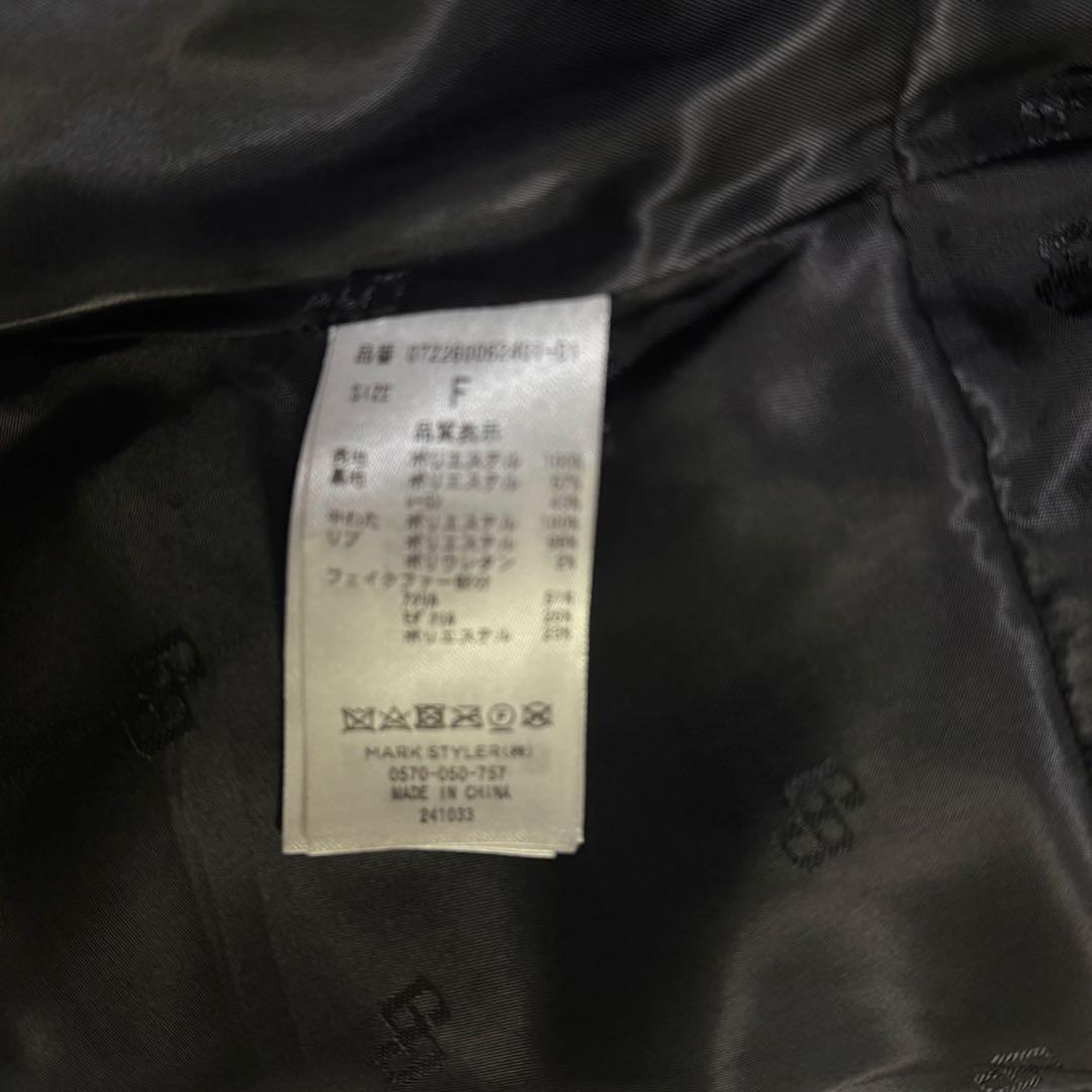 完売品大人気GYDA ショートファー付き黒 ダウンジャケットベルト付き 中綿gg