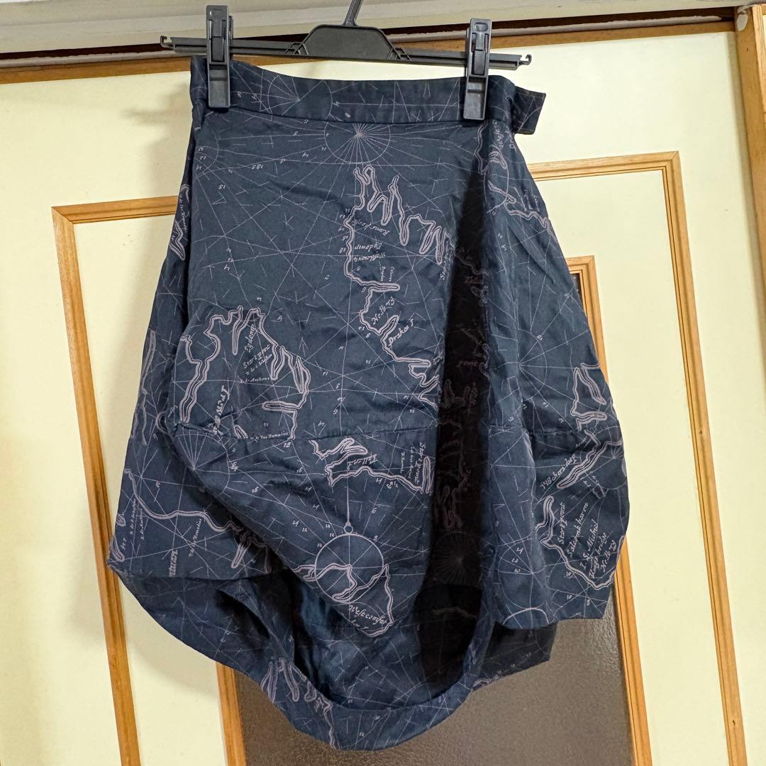 Vivienne Westwood RED LABEL マップ柄変形スカート