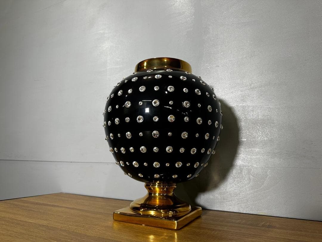 希少『AHURA』アウラ オブジェ スワロフスキー 陶器 陶器製 置物 イタリア