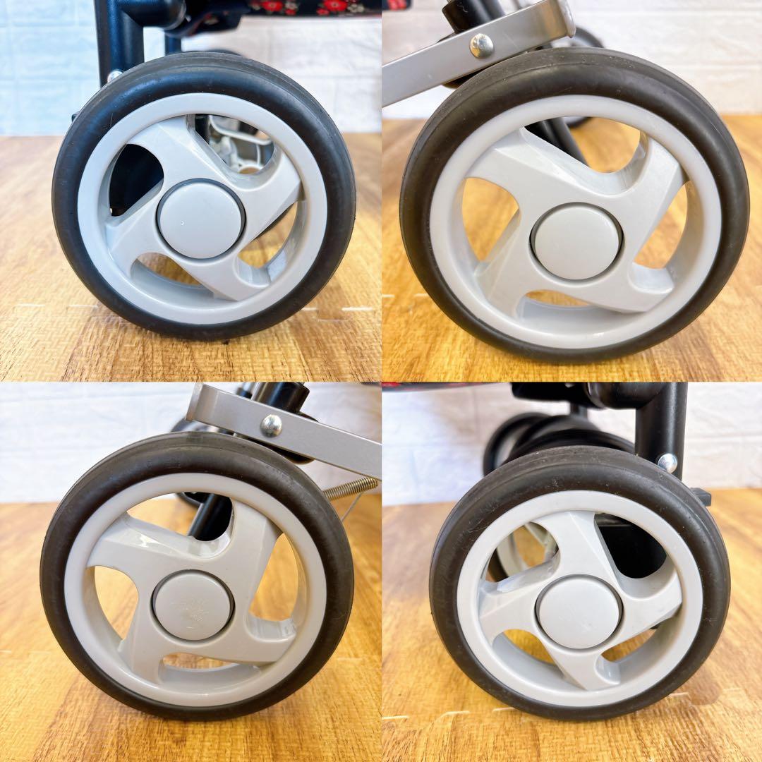 美品 島製作所 シルバーカー リズムRWC フローラル　花柄　取扱説明書付き